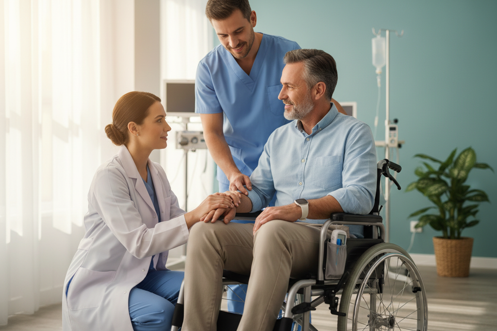 diabetic patient on wheelchair