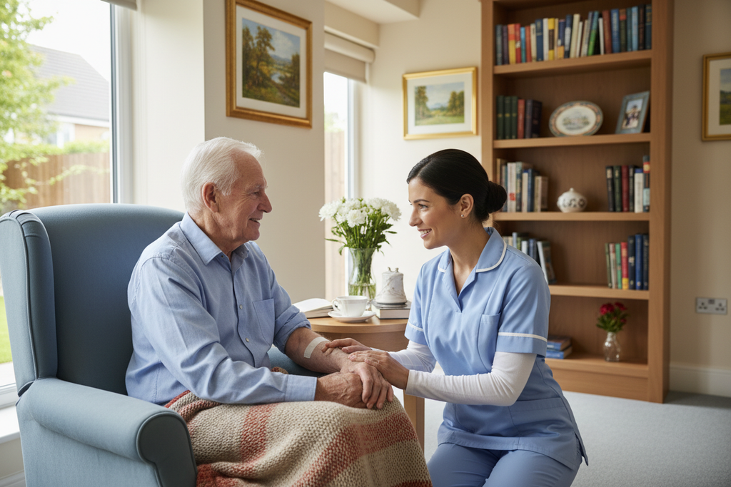 man elderly with nurs